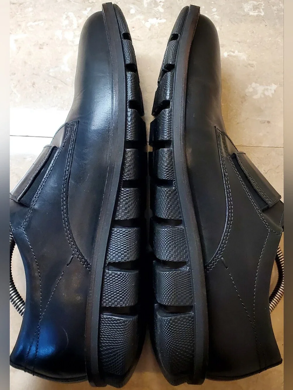 Ecco Men's Black Leather Slip-On Loafers Size 11-11.5 (45)